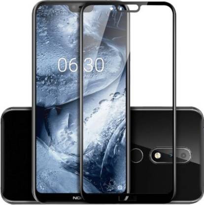 NaturalBuy Edge To Edge Tempered Glass for Nokia 6.1 Plus 2018 (Nokia X6)  (5D Tempered glass)(Full Glue)