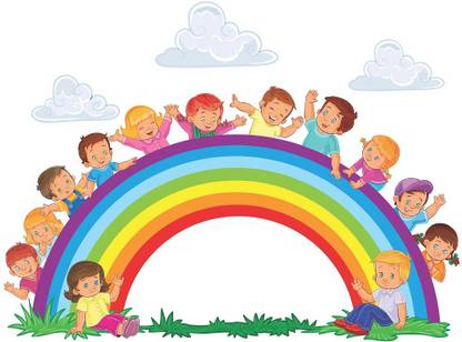 Littlebuds 90 cm Rainbow Kids Removable Sticker