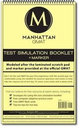 Manhattan Prep GMAT Test Simulation Booklet