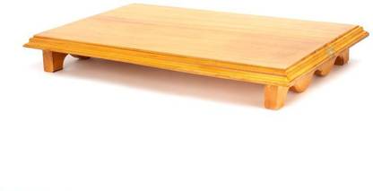 Soulveda Kraftz Puja Asana (Pooja Chowki / Mane) Wooden All Purpose Chowki