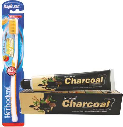Herbodent Magic Soft Brush With Organic Herbs containing Charcoal