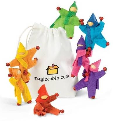 Magic Cabin Takealong Posable Pocket Dolls Set of 8