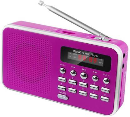CRETO OD-SM302 Portable Mini Audio Player with LED Display Supports USB, AUX, SD Card FM Radio