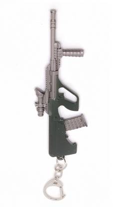 Trunkin TRN-3115 New PUBG AUG A3 Assault Rifle Gun Black Blue Keychain Key Chain