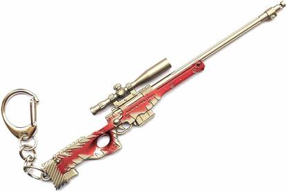 gtrp Pubg AWM Beast Shark Skin with 8 X Scope Weapon Gun Pendan Key Chain & Key Ring Key Chain