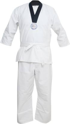 HENCO Real Choice Boy's and Girl's Cotton Taekwondo Dress White (size 40) Martial Art Uniform