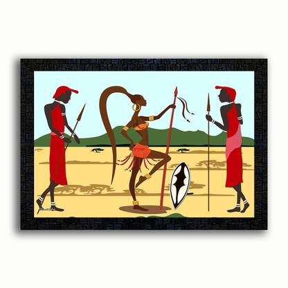 Poster N Frames UV Textured Decorative Art Print of Modern Artistic Digital Reprint 14 inch x 20 inch Painting