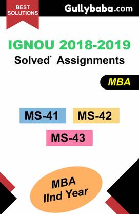 IGNOU Solved Assignment MBA English (MS) |MS41, MS42, MS43 (IInd Year) |Spiral Binding |2019 | Solutions Gullybaba.com