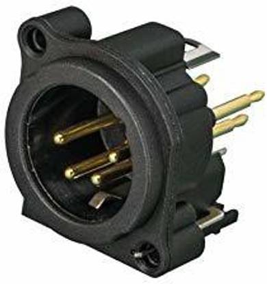 CAMTREE (SPM4-23-BL) 5 pcs XLR Male Chassis Panel Mount Socket 4 Pin Audio Studio Connector Wire Connector