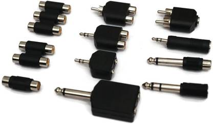 Electronic Spices ALL TYPE OF Audio Video Splitter Adapter Connector Socket Plug Use for Audio Video (3.5,6.35,And RCA) CONNECTOR Wire Connector