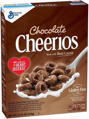 General Mills Chocolate Cheerios With Real Cocoa Cereal - 318g (11.25oz) Pouch