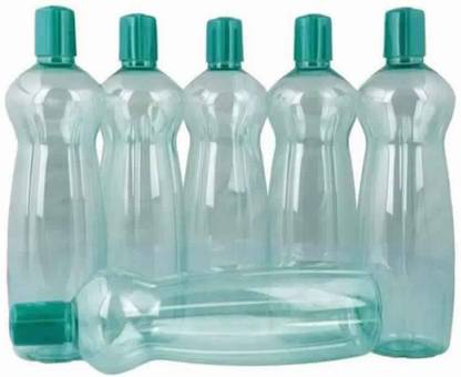 MILTON Fridge Water Bottle 1 l pack of 6 1000 ml Bottle (Pack of 6, Green) 1000 ml Bottle
