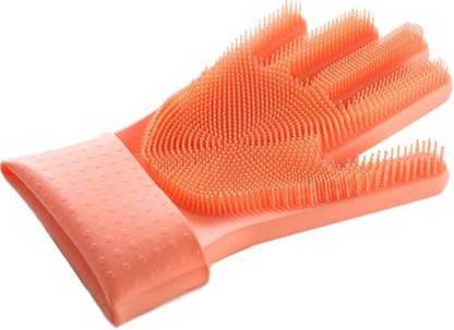 TrendZone TZ94 Silicon Kitchen Glove -Orange Pack of 1 Wet and Dry Glove