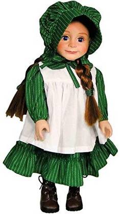 The Queen s Treasures Officially Licensed Little House on The Prairie 18 Inch Doll American Prairie Dress Outfit Authentic 1880s Design Calico Dress Bonnet with White Apron. Fits American Girl Dolls
