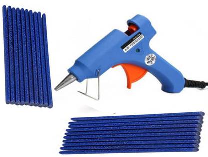 glun iwill Sky blue Glue gun with 20 blue stick (leak proof) Standard Temperature Corded Glue Gun