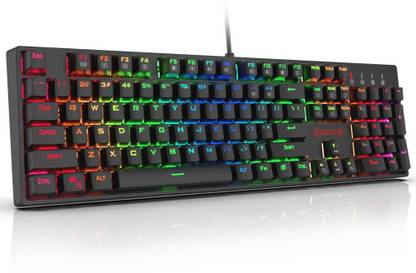 Redragon K582 RGB Wired USB Standard Gaming Keyboard Compatible with Desktop, Laptop, Mac