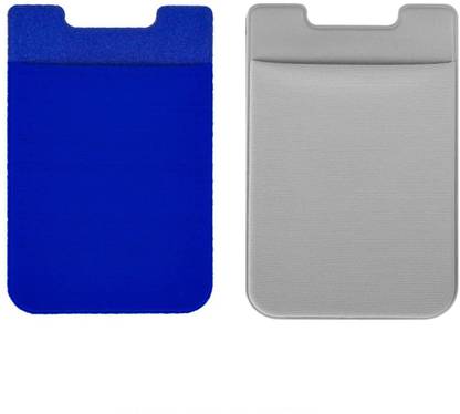 StealODeal Blue With Silver Multipurpose Adhesive Phone Jacket Card & Earphone Mobile Holder