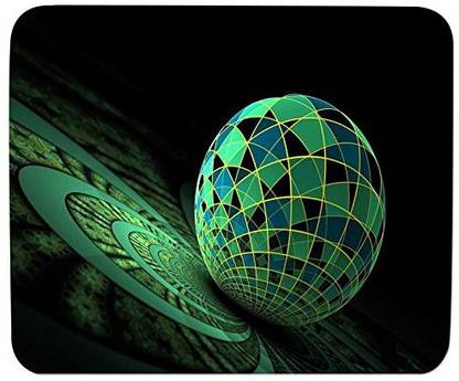 Bigmegamart Green Abstract Mouse Pad, Speed-Type Precision Gaming Mouse Pad, Non Slip Base Mousepad