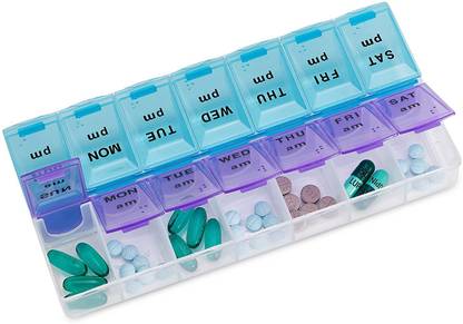Shakuntla 7 days 1 week 7 days 1 week Day and Night Manual Pill Box Pill Box