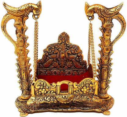 U.A.K. ENTERPRISES Metal Swing Jhula Decorative Showpiece  -  9.5 cm
