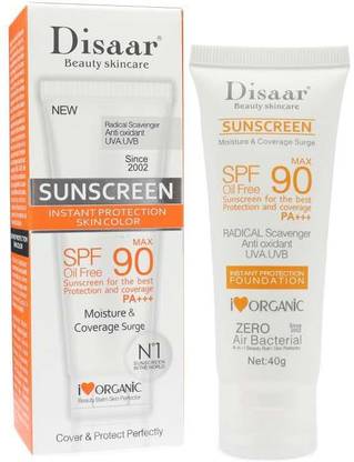 Disaar Sunscreen - SPF 50 PA+++ Instant Protection Foundation SPF 90 Max