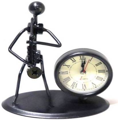 Tintin Analog Black Clock