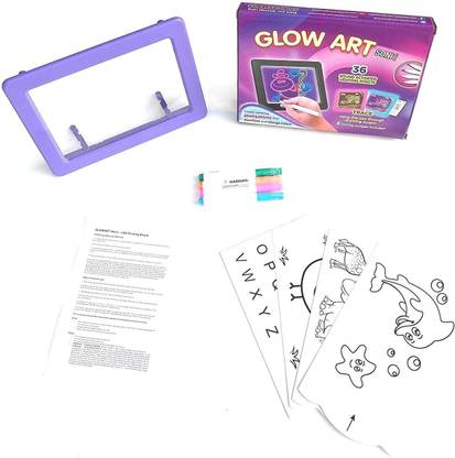 Sirius Toys Glow Art Sonic Neon Effect Drawing Board - Sound Activated