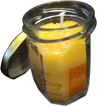Ecoturtles 1 Soy Orange Candle 20 Hours Burning Time Candle