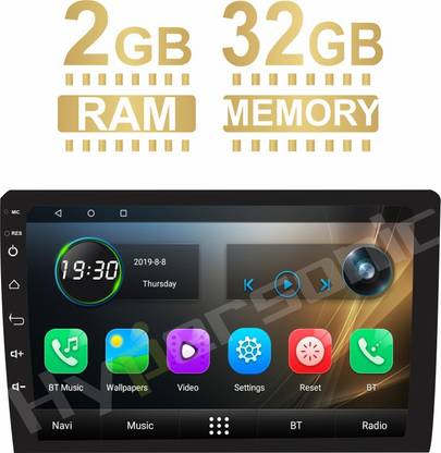 Hypersonic HYPER 1 Smart Android Car Stereo 10'INCH ULTRA HD DISPLAY SCRATCH LESS GORILLA GLASS 2 GB RAM 32 GB ROM 1 YEAR WARRANTY Car Stereo