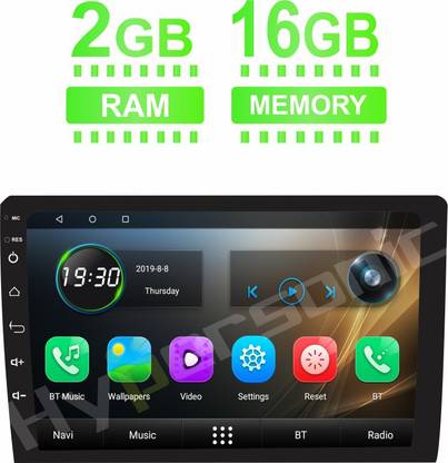 Hypersonic HYPER 2 Smart Android Car Stereo 10'INCH ULTRA HD DISPLAY SCRATCH LESS GORILLA GLASS 2 GB RAM 16 GB ROM 1 YEAR WARRANTY Car Stereo