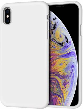Midkart Back Cover for iPhone X (TEN) / XS White Liquid Silicone Case with Soft Microfiber Lining 360 Protection