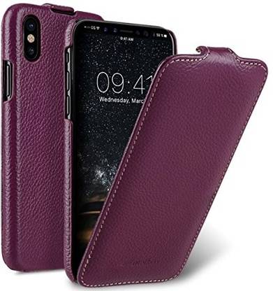 Melkco Back Cover for Premium Leather Case For Apple Iphone X Jacka Type Purple Lc