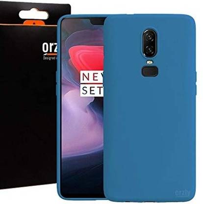 Orzly Back Cover for Oneplus 6 Flexicase 2018 Version Protective Flexible Silicon Gel Phone Case Blue