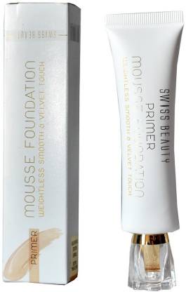 SWISS BEAUTY Primer Mousse Foundation Weightless Smooth & Velvet Touch (ivory White) Foundation