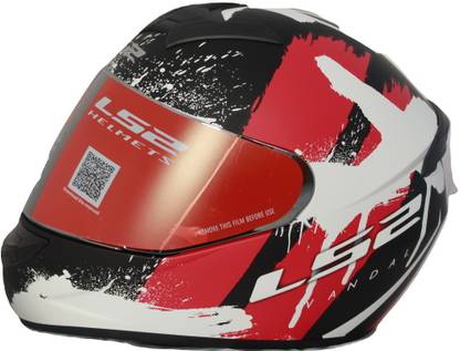 LS2 Vandal Gloss Black Red White Motorbike Helmet