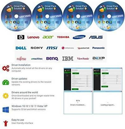 COMPATIBLE Driver Pack Solution [4 DVD]- 2018