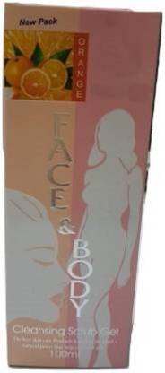 Elecsera Face & Body Orange Cleansing Gel  Scrub