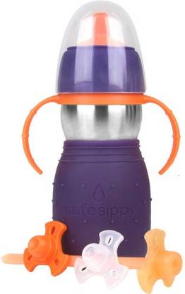 The Safe Sippy 2 2-in-1 Sippy Cup to Straw Bottle - Stainless Steel