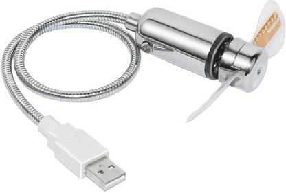 TECHGEAR Usb Electrical Digital Fan Watch Flexible Time Clock Fan with LED Light LED Light Flexible USB Mini Electrical Fan Clock Real Time Display Function USB Fan