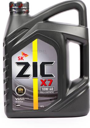 ZIC X7 10W40 ZIC X7 10W-40 (API SN PLUS, 4 Liter) 100% FULLY SYNTHETIC ENGINE OIL WITH SK's PROPRIETARY VHVI TECHNOLOGY Synthetic Blend Engine Oil
