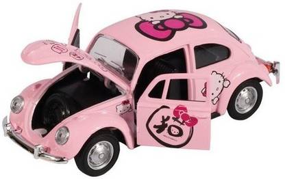 JohnMacc Hello Kitty Metal Toy Car Die Cast Alloy Cartoon Style Pull Back Car