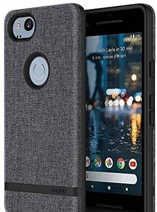 Incipio Back Cover for Esquire Series Hard Fabric Case For Google Pixel 2 - Dark Gray/Black
