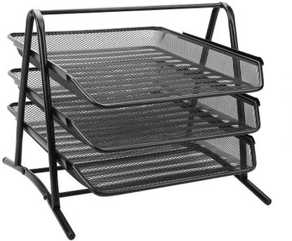 divinezon 3 Compartments metal File document storage holder