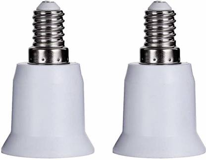 Futurekart E14 to E27 Screw Base Socket Lamp Holder Light Bulb Converter Adapter Plastic Plastic Light Socket