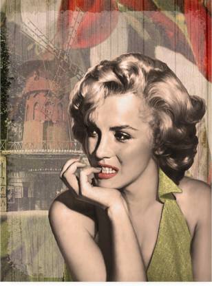 The Thinker Red Lips Canvas Art