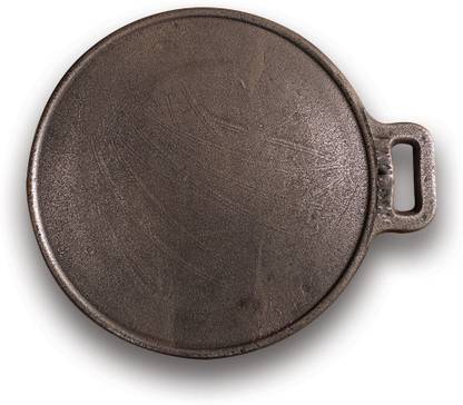 Mannarcraft CAST IRON DOSA TAWA 18 INCH Fry Pan 45 cm diameter with Lid 400 L capacity