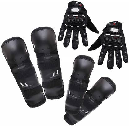 AK SCIENTIFIC Knee and Elbow Guards, 2 Bike Riding Gloves Knee Guard, Elbow Guard, Insert Free Black