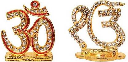 BEI Lord Shiva Symbol OM Sign Idol and Ek ONKAR symbols of Sikhism Idol Decorative Showpiece  -  4 cm