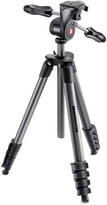 MANFROTTO Compact Advanced with 3-Way Head ( MKCOMPACTADV-BK) Aluminum Tripod