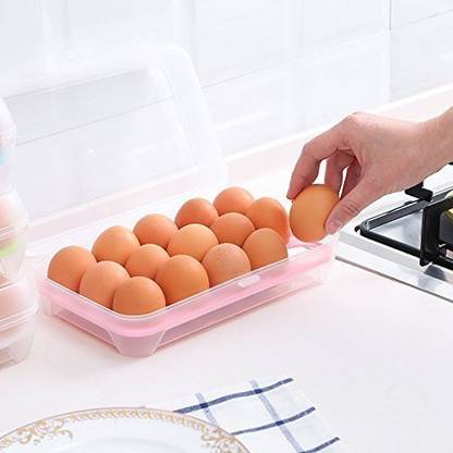 Wishbone EGG BOX 15 GRID Plastic 15 Grids Egg Storage Box Container Tray Tray